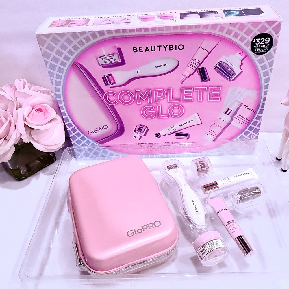 BeautyBio Complete Glo Set with Pink Case